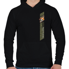 PRINTFASHION Fox Tactical - Férfi kapucnis pulóver - Fekete férfi pulóver, kardigán