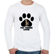 PRINTFASHION Fox Terrier Lover - Férfi hosszú ujjú póló - Fehér férfi póló
