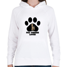PRINTFASHION Fox Terrier Lover - Női kapucnis pulóver - Fehér