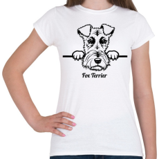 PRINTFASHION Fox Terrier - Női póló - Fehér