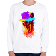 PRINTFASHION Foxeys favourite cap - Gyerek pulóver - Fehér gyerek pulóver, kardigán