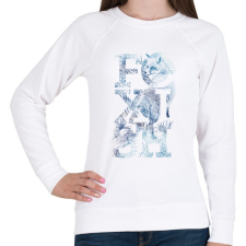 PRINTFASHION Foxish - Női pulóver - Fehér női pulóver, kardigán