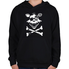 PRINTFASHION Foxy logó 2 - Gyerek kapucnis pulóver - Fekete