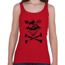 PRINTFASHION Foxy logó - Női atléta - Cseresznyepiros női trikó