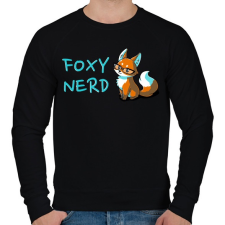 PRINTFASHION Foxy Nerd - Férfi pulóver - Fekete férfi pulóver, kardigán