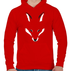 PRINTFASHION Foxy shape - Férfi kapucnis pulóver - Piros