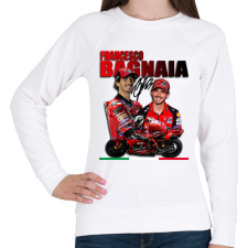 PRINTFASHION Francesco Bagnaia - Női pulóver - Fehér női pulóver, kardigán