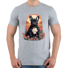 PRINTFASHION Francia buci - Férfi póló - Sport szürke férfi póló