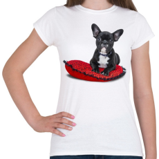 PRINTFASHION Francia buldogos póló - Női póló - Fehér