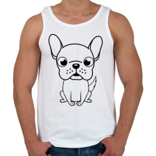 PRINTFASHION Francia bulldog - Férfi atléta - Fehér atléta, trikó