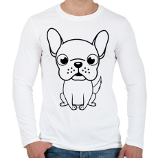 PRINTFASHION Francia bulldog - Férfi hosszú ujjú póló - Fehér