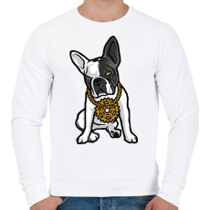 PRINTFASHION Francia bulldog - Férfi pulóver - Fehér
