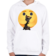 PRINTFASHION Francia bulldog - Gyerek kapucnis pulóver - Fehér gyerek pulóver, kardigán