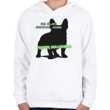 PRINTFASHION Francia bulldog - Gyerek kapucnis pulóver - Fehér gyerek pulóver, kardigán