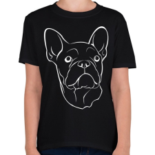 PRINTFASHION Francia bulldog - Gyerek póló - Fekete gyerek póló