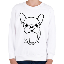 PRINTFASHION Francia bulldog - Gyerek pulóver - Fehér gyerek pulóver, kardigán
