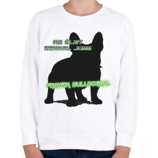 PRINTFASHION Francia bulldog - Gyerek pulóver - Fehér