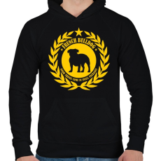 PRINTFASHION Francia bulldog kiskutya - Férfi kapucnis pulóver - Fekete
