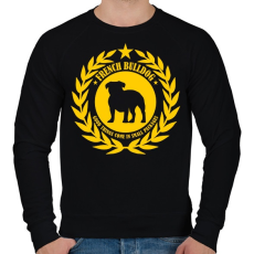 PRINTFASHION Francia bulldog kiskutya - Férfi pulóver - Fekete