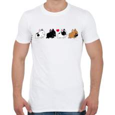 PRINTFASHION Francia bulldog kiskutyák - Férfi póló - Fehér