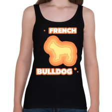PRINTFASHION Francia bulldog - Női atléta - Fekete női trikó