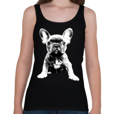 PRINTFASHION Francia Bulldog - Női atléta - Fekete női trikó