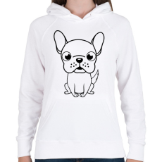 PRINTFASHION Francia bulldog - Női kapucnis pulóver - Fehér