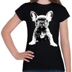 PRINTFASHION Francia Bulldog - Női póló - Fekete
