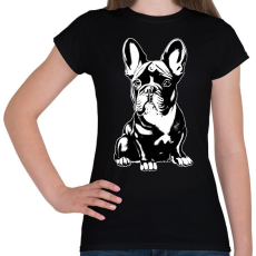 PRINTFASHION Francia bulldog - Női póló - Fekete