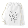PRINTFASHION Francia bulldog - Sportzsák, Tornazsák - Fehér