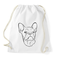 PRINTFASHION Francia bulldog - Sportzsák, Tornazsák - Fehér tornazsák