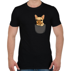 PRINTFASHION Francia bulldog zsebminta - Férfi póló - Fekete