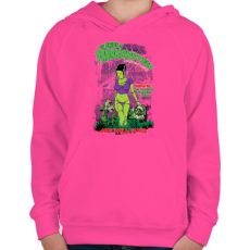PRINTFASHION Frankenstein menyasszonya - Gyerek kapucnis pulóver - Fukszia