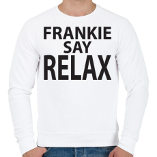 PRINTFASHION frankie-say-relax-black - Férfi pulóver - Fehér