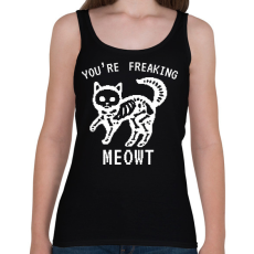 PRINTFASHION Freaking meowt - Női atléta - Fekete