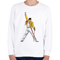PRINTFASHION Freddie Mercury  - Gyerek pulóver - Fehér
