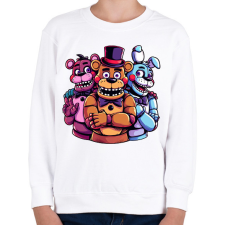 PRINTFASHION Freddy Fazbear and friends - Gyerek pulóver - Fehér gyerek pulóver, kardigán