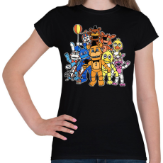 PRINTFASHION Freddy - Fazbear & Friends FNAF - Női póló - Fekete