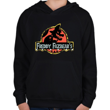 PRINTFASHION Freddy Fazbear's - Gyerek kapucnis pulóver - Fekete gyerek pulóver, kardigán