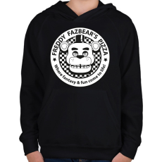 PRINTFASHION Freddy Fazbear's Pizza - Gyerek kapucnis pulóver - Fekete