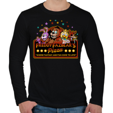 PRINTFASHION Freddy Fazbear's Pizzeria - Férfi hosszú ujjú póló - Fekete férfi póló