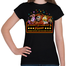 PRINTFASHION Freddy Fazbear's Pizzeria - Női póló - Fekete