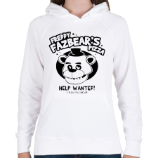 PRINTFASHION Freddy Fazbears pizza - Női kapucnis pulóver - Fehér női pulóver, kardigán