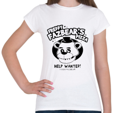 PRINTFASHION Freddy Fazbears pizza - Női póló - Fehér női póló