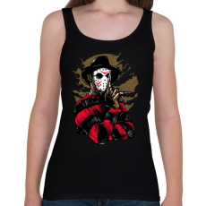 PRINTFASHION Freddy & Jason - Női atléta - Fekete