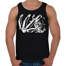 PRINTFASHION Freddy Krueger 2 - Férfi atléta - Fekete atléta, trikó