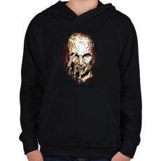 PRINTFASHION Freddy Krueger 3 - Gyerek kapucnis pulóver - Fekete