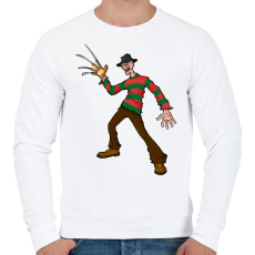 PRINTFASHION Freddy_Krueger_ - Férfi pulóver - Fehér