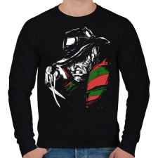 PRINTFASHION Freddy Krueger - Férfi pulóver - Fekete férfi pulóver, kardigán