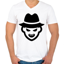 PRINTFASHION Freddy_Krueger_ - Férfi V-nyakú póló - Fehér férfi póló
